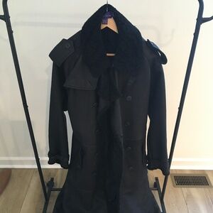 Leather Ralph Lauren Long Coat